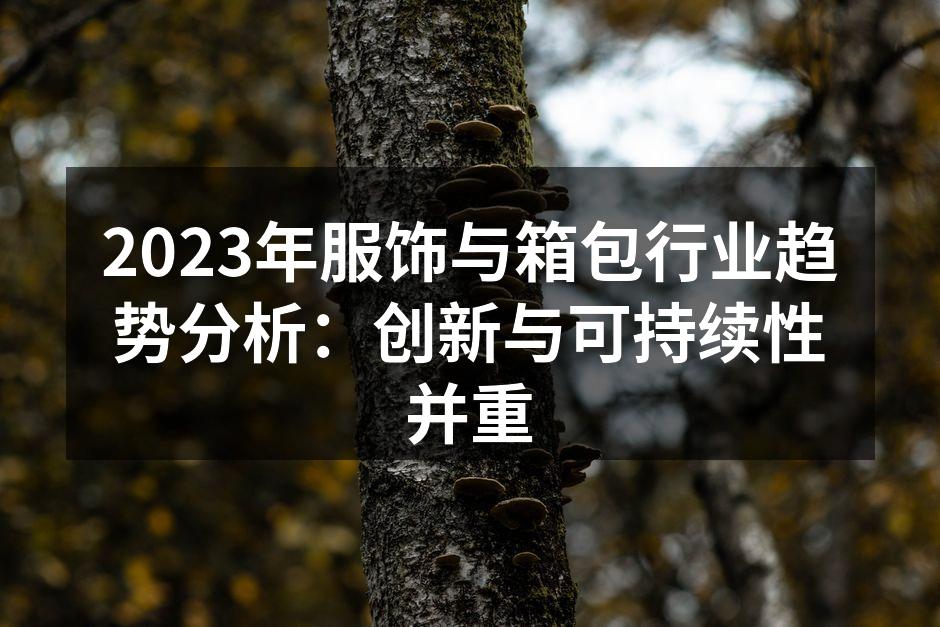 2023年服饰与箱包行业趋势分析：创新与